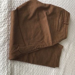 Ralph Lauren brown small check straight leg pants